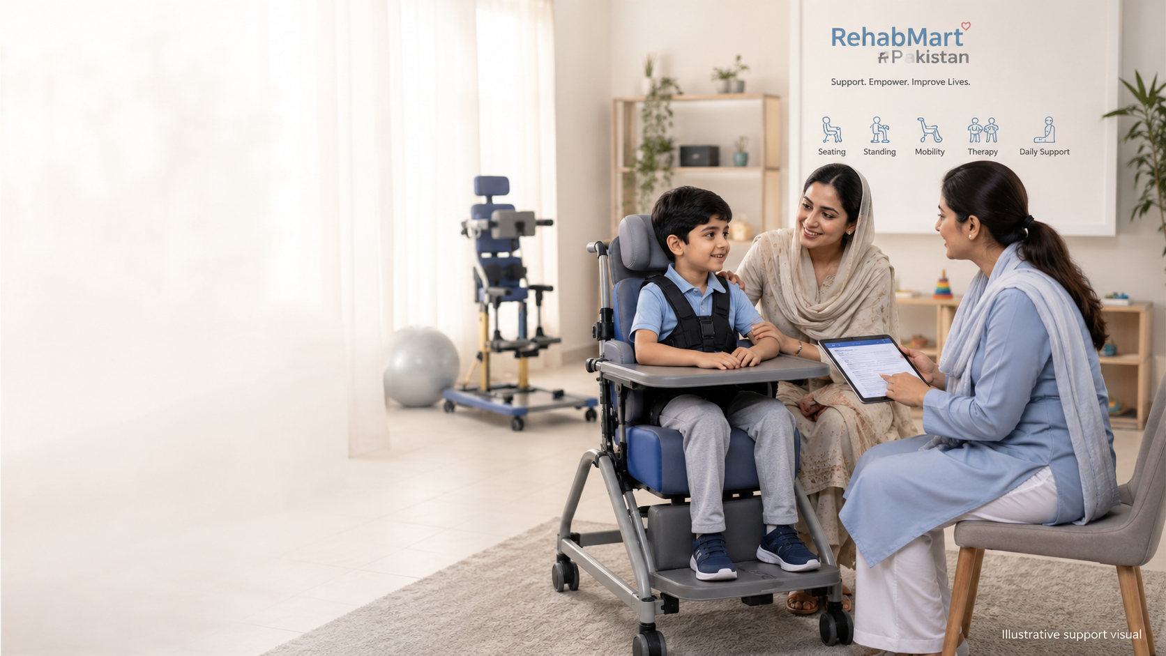 Assessment-led cerebral palsy equipment guidance in Pakistan
