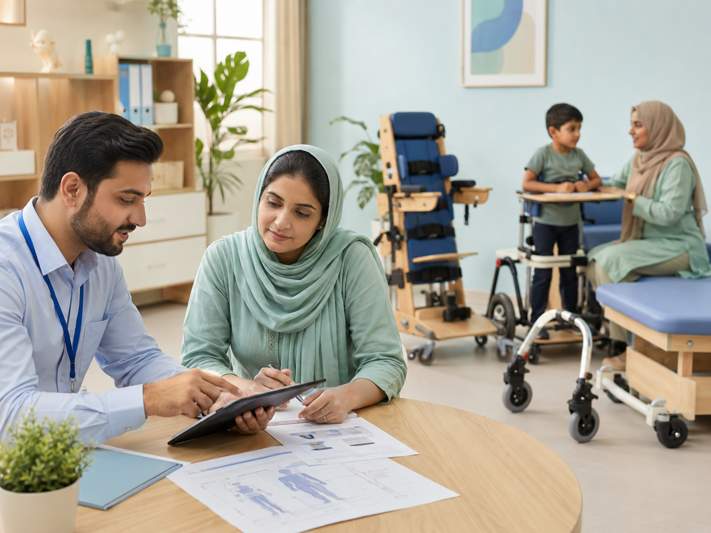 Professional collaboration for assessment-led RehabMart equipment requests